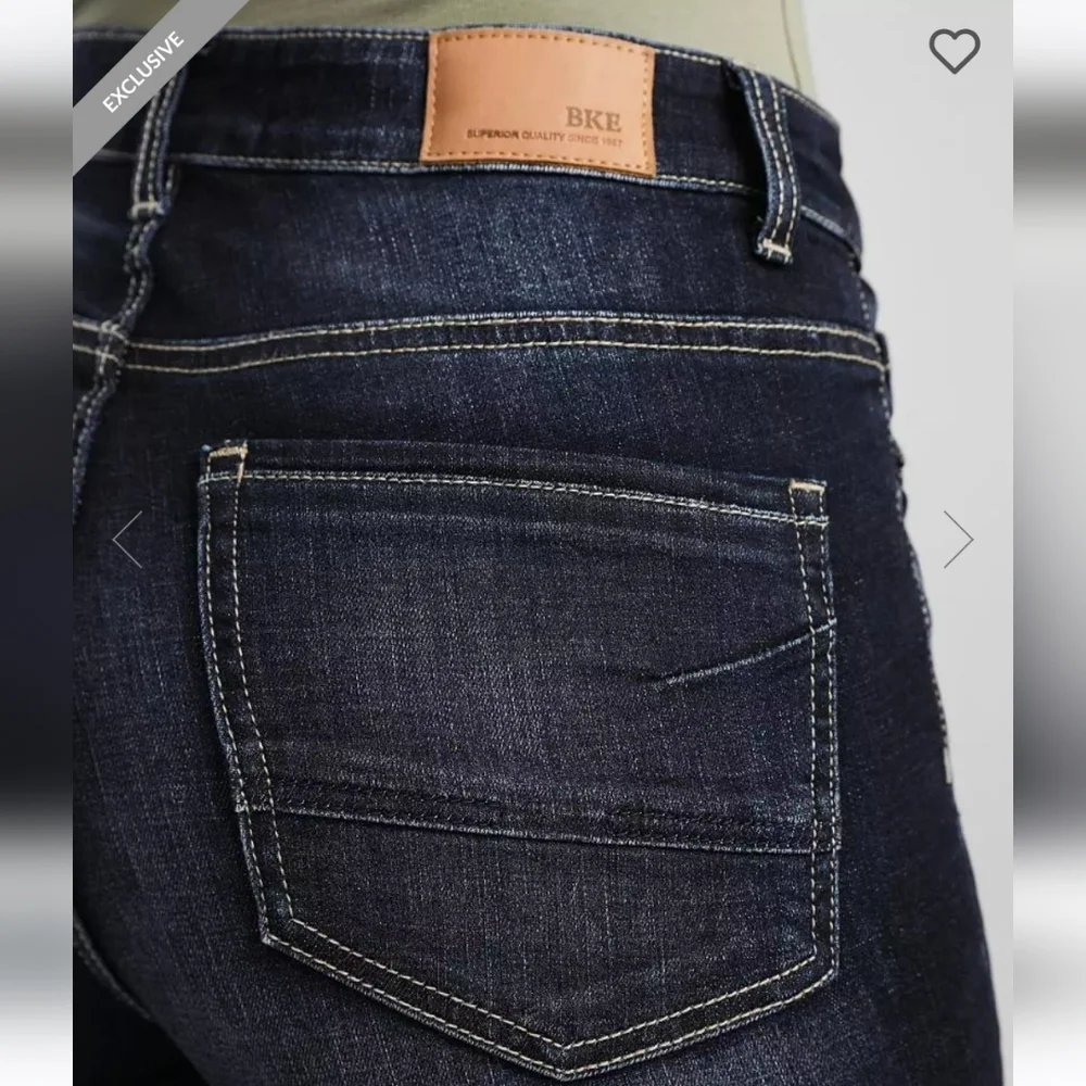 BKE Buckle Parker Boot Stretch Jeans Teeter High Rise Teeter Dark Sz 24 - Picture 5 of 16